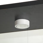 Vetrinetta in vetro nera a 2 ante e 4 ripiani con luci LED, montaggio a 2 persone