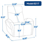 Poltrona reclinabile elettrica in similpelle blu - Girevole, a dondolo, 1 posto