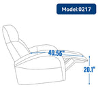 Poltrona reclinabile elettrica in similpelle blu - Girevole, a dondolo, 1 posto