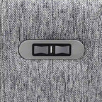 Divano reclinabile elettrico a 2 posti in lino grigio con porta USB
