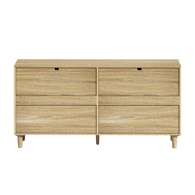 Cassettiera a 6 cassetti in rattan (Nero / Bianco / Rovere) – Singola