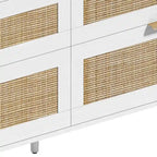 Cassettiera a 6 cassetti in rattan (Nero / Bianco / Rovere) – Singola