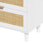 Cassettiera a 6 cassetti in rattan (Nero / Bianco / Rovere) – Singola