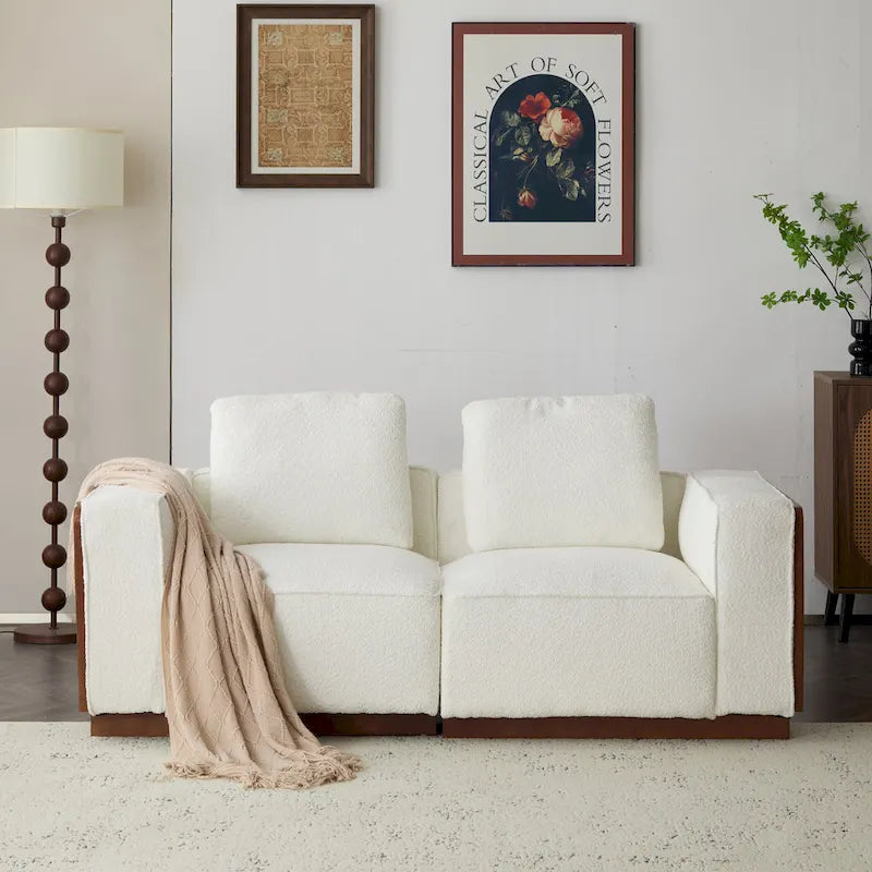 Christopher Knight Home 2 Seater Beige 74  Width Modular Sofa