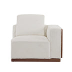 Divano modulare a 2 posti in Bouclé Beige, larghezza 74"