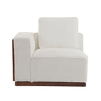 Divano modulare a 2 posti in Bouclé Beige, larghezza 74"