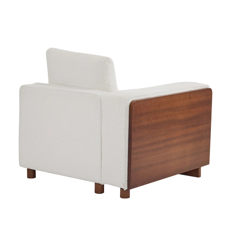 Divano modulare a 2 posti in Bouclé Beige, larghezza 74"