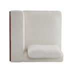 Divano modulare a 2 posti in Bouclé Beige, larghezza 74"