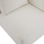 Divano modulare a 2 posti in Bouclé Beige, larghezza 74"
