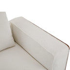 Divano modulare a 2 posti in Bouclé Beige, larghezza 74"