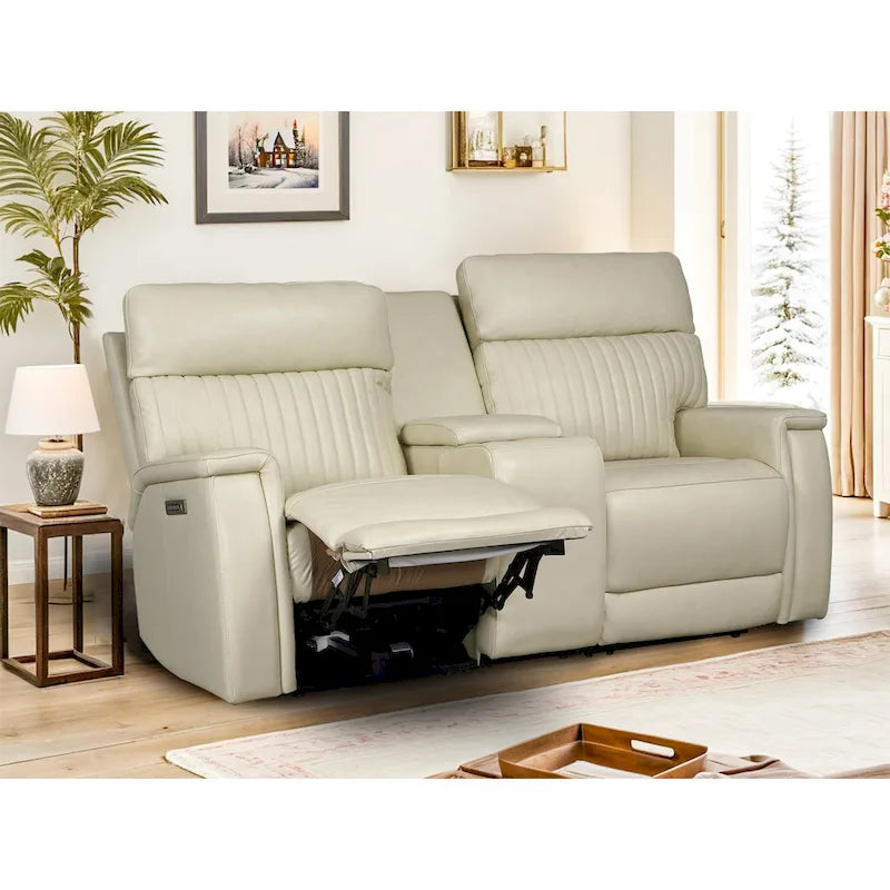 73  Leather Zero Gravity Power Reclining Loveseat with Power Headrest and Power Lumbar,USB&USB-C Port
