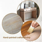 Consolle in legno marrone a 3 cassetti, 47", singola