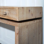 Consolle in legno marrone a 3 cassetti, 47", singola