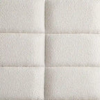 Letto matrimoniale California color quercia marrone e avorio, rivestimento trapuntato a griglia, 1 posto