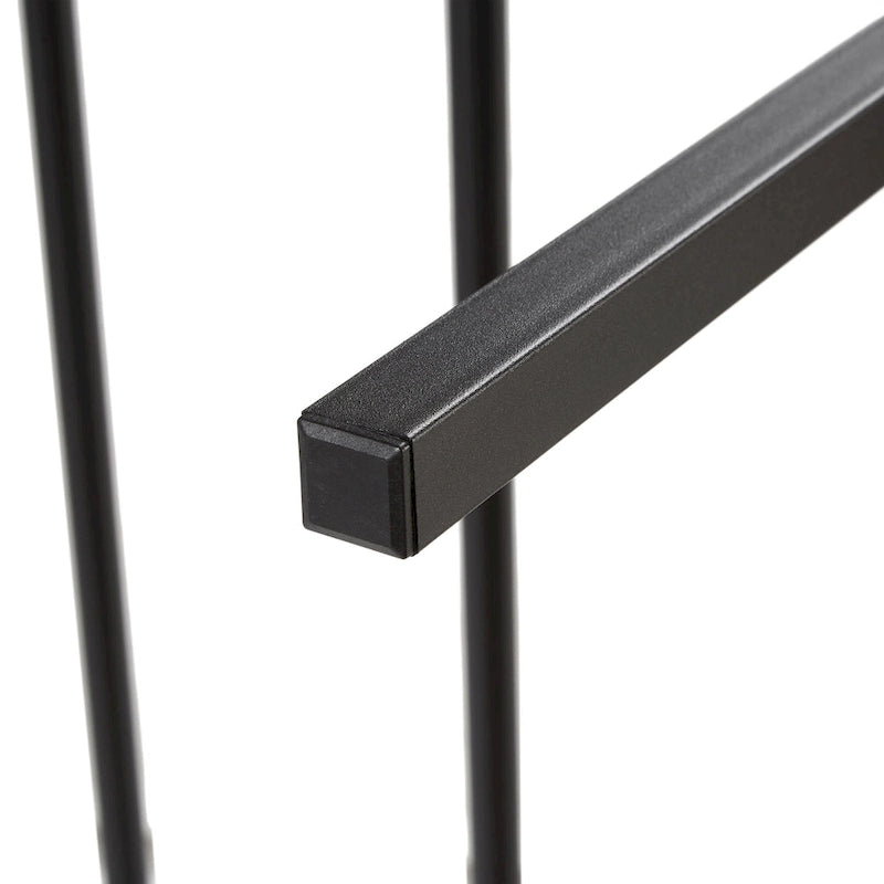 Letto a piattaforma Queen marrone e nero con luci a LED, testiera in legno e cassetti portaoggetti (1 persona)