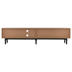 Colore legno, Porta TV da 70" con LED e contenitore, Montaggio per 2 persone, Adatto a TV fino a 80"