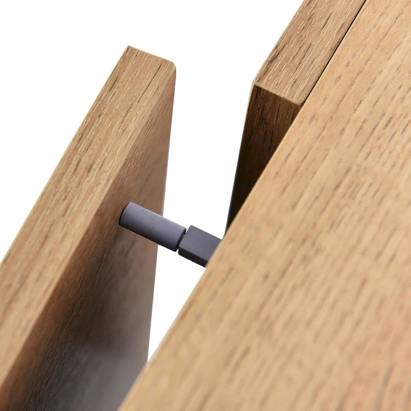 Colore legno, Porta TV da 70" con LED e contenitore, Montaggio per 2 persone, Adatto a TV fino a 80"