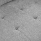 Divano letto estraibile a L grigio/grigio chiaro con contenitore, 3-4 posti