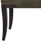 Panca imbottita capitonné con borchie, grigio / nero / crema piatta / prugna, 1 persona