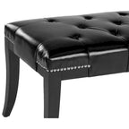 Panca imbottita capitonné con borchie, grigio / nero / crema piatta / prugna, 1 persona