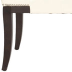 Panca imbottita capitonné con borchie, grigio / nero / crema piatta / prugna, 1 persona