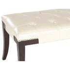 Panca imbottita capitonné con borchie, grigio / nero / crema piatta / prugna, 1 persona