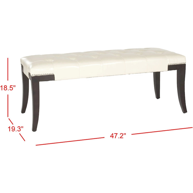 Panca imbottita capitonné con borchie, grigio / nero / crema piatta / prugna, 1 persona