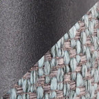 Testiera imbottita trapuntata intrecciata Queen grigio/crema/blu