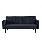 Divano Letto Convertibile Tufted in Velluto, 2 Posti, Nero / Rosa / Verde / Blu Scuro / Grigio