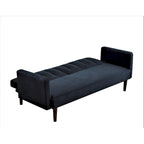 Divano Letto Convertibile Tufted in Velluto, 2 Posti, Nero / Rosa / Verde / Blu Scuro / Grigio