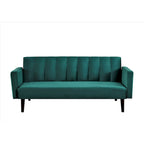 Divano Letto Convertibile Tufted in Velluto, 2 Posti, Nero / Rosa / Verde / Blu Scuro / Grigio