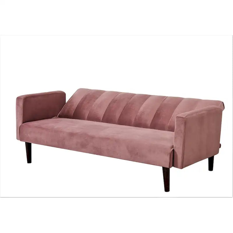 Divano Letto Convertibile Tufted in Velluto, 2 Posti, Nero / Rosa / Verde / Blu Scuro / Grigio
