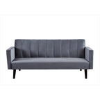 Divano Letto Convertibile Tufted in Velluto, 2 Posti, Nero / Rosa / Verde / Blu Scuro / Grigio
