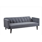Divano Letto Convertibile Tufted in Velluto, 2 Posti, Nero / Rosa / Verde / Blu Scuro / Grigio