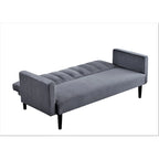 Divano Letto Convertibile Tufted in Velluto, 2 Posti, Nero / Rosa / Verde / Blu Scuro / Grigio