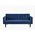 Divano Letto Convertibile Tufted in Velluto, 2 Posti, Nero / Rosa / Verde / Blu Scuro / Grigio