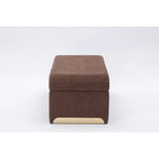 Panca bouclé multicolore, stile ottomano, 1 posto