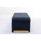Panca bouclé multicolore, stile ottomano, 1 posto