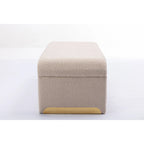 Panca bouclé multicolore, stile ottomano, 1 posto