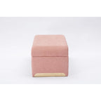 Panca bouclé multicolore, stile ottomano, 1 posto