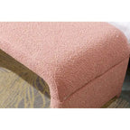 Panca bouclé multicolore, stile ottomano, 1 posto
