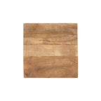 Tavolino laterale triangolare in legno di mango bianco/naturale, monouso