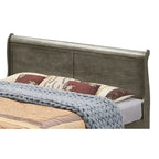 Letto King Size con pannello Nero / Grigio / Bianco / Cappuccino / Ciliegio – Stile Tradizionale, per 2 persone