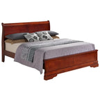 Letto King Size con pannello Nero / Grigio / Bianco / Cappuccino / Ciliegio – Stile Tradizionale, per 2 persone