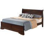 Letto King Size con pannello Nero / Grigio / Bianco / Cappuccino / Ciliegio – Stile Tradizionale, per 2 persone
