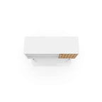Mobile TV/consolle multimediale a 2 ripiani con gambe oblique - Giallo / Blu / Marrone Chiaro / Bianco / Marrone Scuro