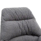 Poltrona a dondolo in tessuto bouclé beige/grigio, seduta singola
