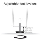 Mobile TV rettangolare nero venato / bianco / bianco ontano per TV fino a 75" – larghezza 69,5"