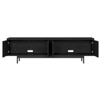 Mobile TV rettangolare nero venato / bianco / bianco ontano per TV fino a 75" – larghezza 69,5"