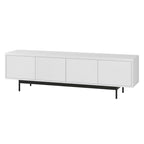 Mobile TV rettangolare nero venato / bianco / bianco ontano per TV fino a 75" – larghezza 69,5"